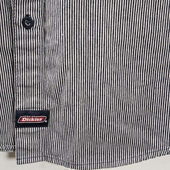 Dickies Short Sleeved Hickory Striped Button Shirt Men’s Sz 3XL Train Conductor - Picture 3 of 6